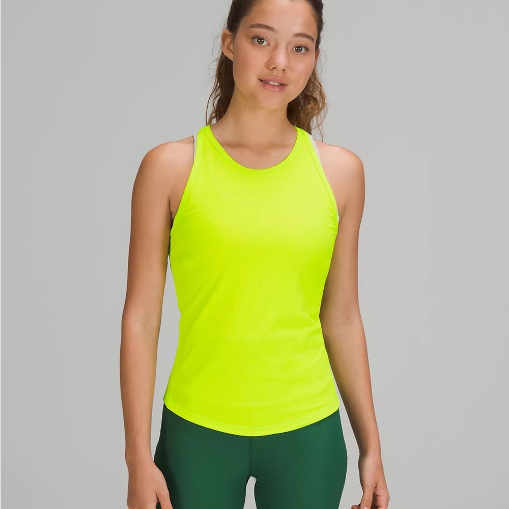 Lululemon Swiftly Tech racer back tank size 10 highlight yellow